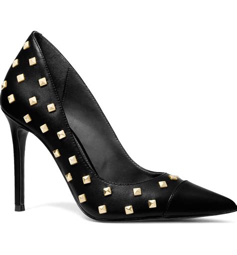 michael michael kors keke logo and leather cap-toe pump|MICHAEL Michael Kors Keke Cap Toe Leather Pumps.